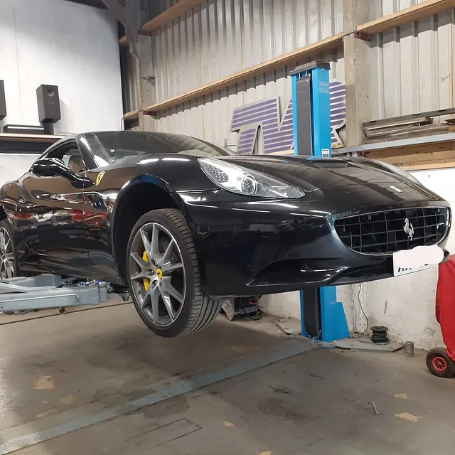 Ferrari California for suspension repairs