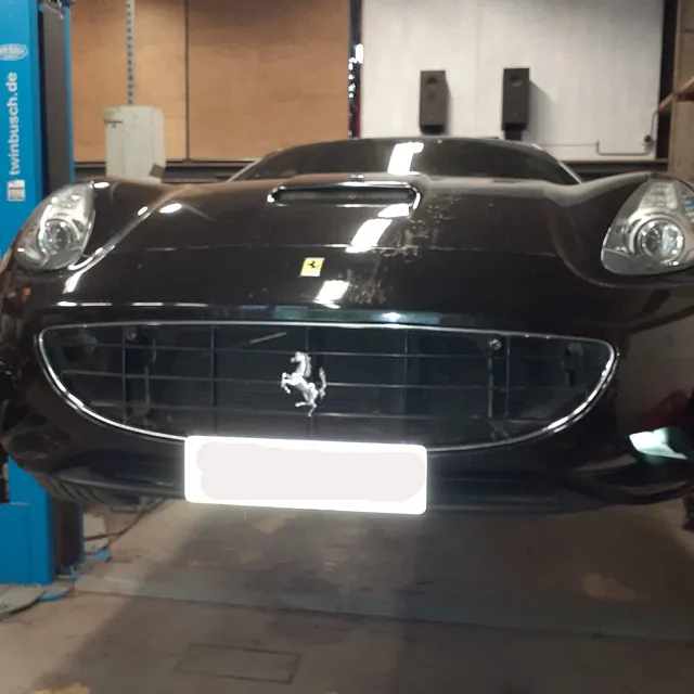 Ferrari California for suspension repairs