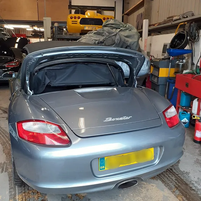 Porsche in for MOT and full service