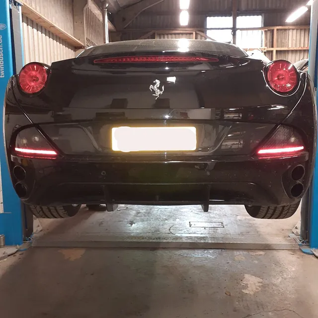 Ferrari California for suspension repairs