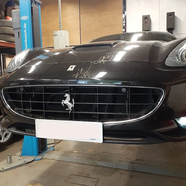 Ferrari California for suspension repairs
