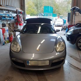 Porsche in for MOT and full service