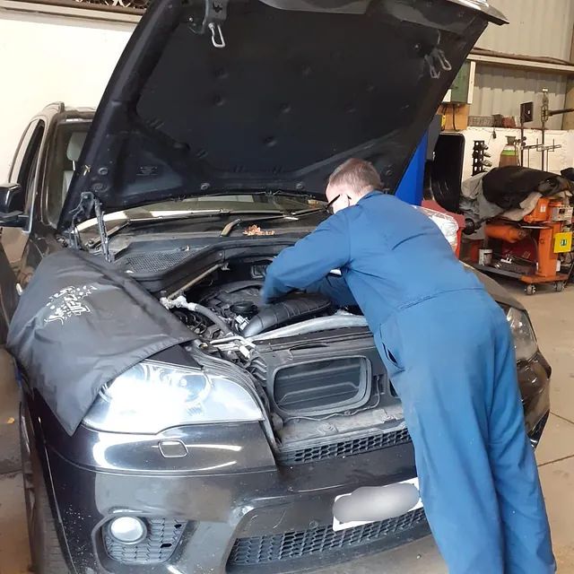 4 x 4 being serviced